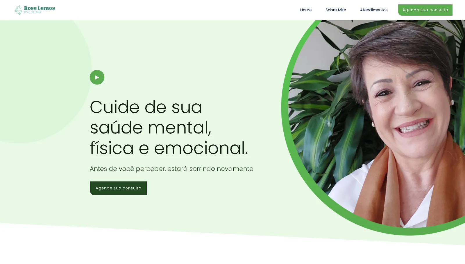 Site Rose Amélia Psicóloga - desenvolvido pela Yah Digital